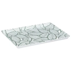 Plateau rectangle 30x22cm végétal - Blanc- 5five