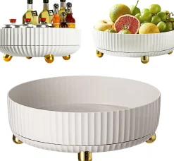 plateau rotative multifonction à épices blanc