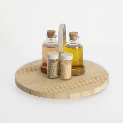 Plateau tournant en bambou D35cm - Beige- 5five