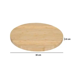 Plateau tournant en bambou D35cm - Beige- 5five