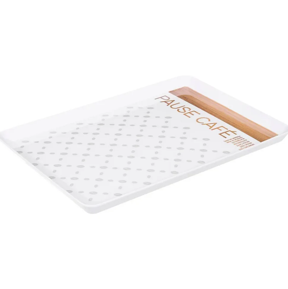 Plateau 30x22 cm Blanc Scandi Nature - 5Five