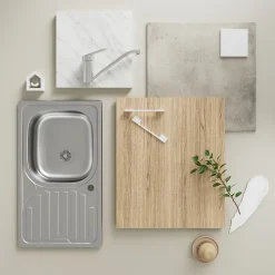 Plinthe de cuisine Elcot effet chêne H.15 x l.240 x ép.1,6 cm GoodHome