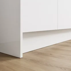 Plinthe de cuisine Goodhome Stevia et Garcinia Blanc H. 15 cm x l. 2.4 m x Ep. 16 mm