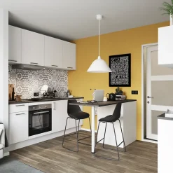 Plinthe de cuisine Goodhome Balsamita Blanc H. 15 cm x l. 2.4 m x Ep. 16 mm