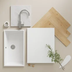 Plinthe de cuisine GoodHome Garcinia blanc mat H. 15 cm x l. 2,4 m x Ép. 16mm