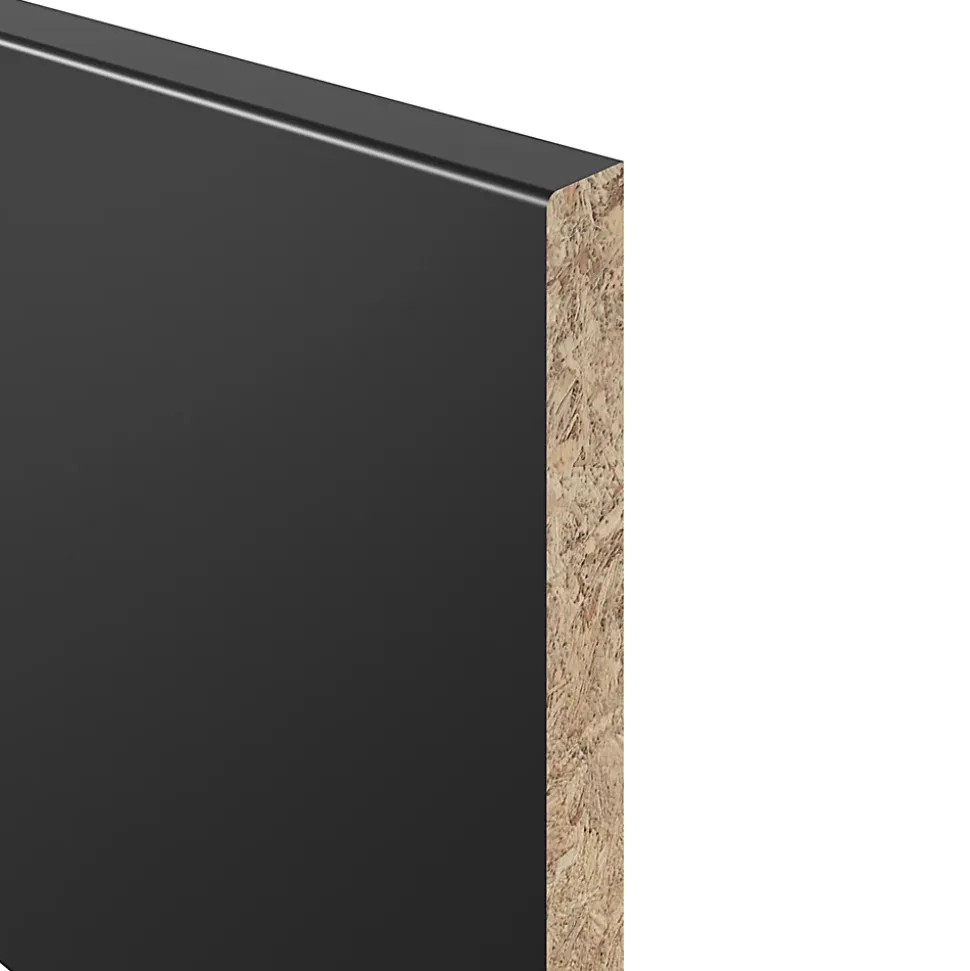 Plinthe de cuisine GoodHome Stevia noir H. 15 x l. 240 x Ep. 1,6 cm