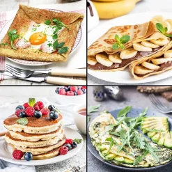 PM152 Crêpière électrique 1500W Plaque antiadhésive amovible de 37 cm Accessoires inclus Température ajustable Duronic