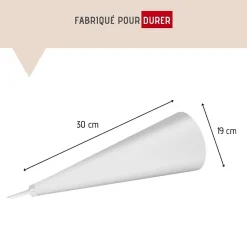 Poche à douille en coton et 4 douilles en plastique 30 cm FM Professional Pâtisserie
