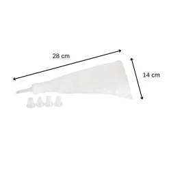 Poche à douille et 5 embouts en plastique 28 cm Zenker Smart Pastry