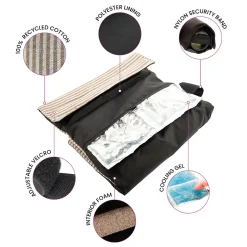 Pochette régrigérante avec feuilles anti-goutte Beige - Fresh Coton Beige par Koala