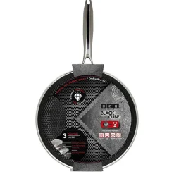 Poele sauteuse Ogo POELE BLACK CUBE 24 CM EN ACIER INOXYDABLE FOND NID D ABEILLE TOUS FEUX DONT INDUCTION
