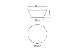 Poignée de meuble de cuisine GoodHome Serrano effet chêne L. 4,5 cm, 2 pièces