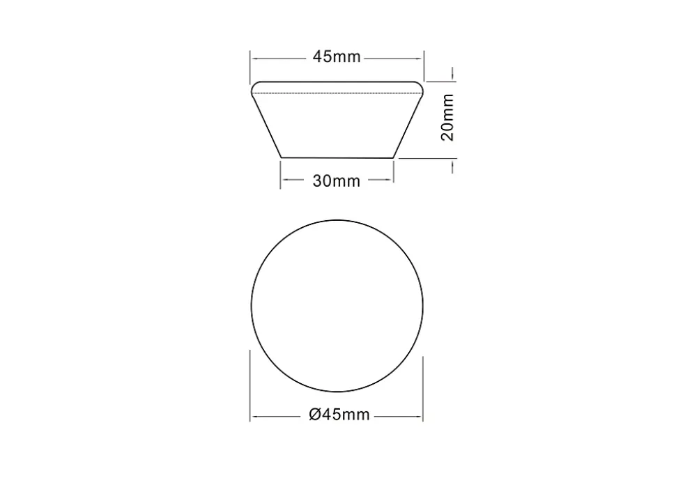 Poignée de meuble de cuisine GoodHome Serrano effet chêne L. 4,5 cm, 2 pièces