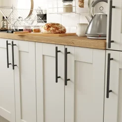 Poignée de meuble de cuisine GoodHome Annatto noir L. 22 cm, 2 pièces