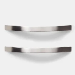 Poignée de meuble de cuisine GoodHome Sabaku Argent L. 26 cm, 2 pièces