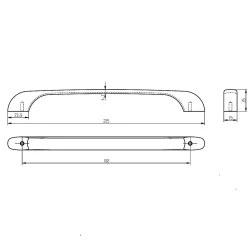 Poignée de meuble de cuisine GoodHome Condio Argent L. 22.5 cm, 2 pièces