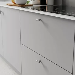 Poignée de meuble de cuisine GoodHome Annatto effet inox L. 5 cm, 2 pièces