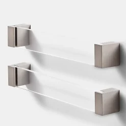 Poignée de meuble de cuisine GoodHome Mulco Transparent L. 20.7 cm, 2 pièces