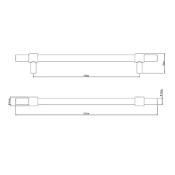 Poignée de meuble de cuisine GoodHome Dukkah noir L. 25,7 cm, 2 pièces