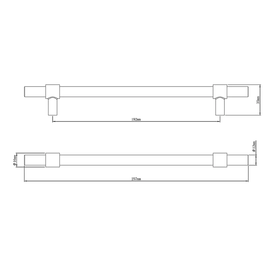Poignée de meuble de cuisine GoodHome Dukkah noir L. 25,7 cm, 2 pièces
