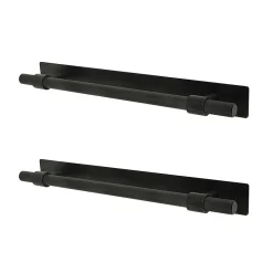 Poignée de meuble de cuisine GoodHome Dukkah noir L. 25,7 cm, 2 pièces