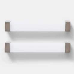 Poignée de meuble de cuisine GoodHome Mulco Blanc L. 20.7 cm, 2 pièces