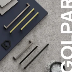 Poignée de meuble de cuisine GoodHome Golpar effet inox L. 16,9 cm, 2 pièces