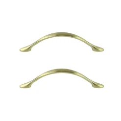 Poignée de meuble de cuisine GoodHome Chervil effet laiton L. 15,86 cm, 2 pièces