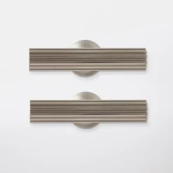 Poignée de meuble de cuisine GoodHome Sumac Argent L. 6 cm, 2 pièces