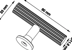 Poignée de meuble de cuisine GoodHome Sumac Argent L. 6 cm, 2 pièces