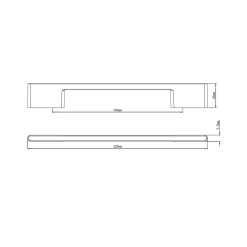 Poignée de meuble de cuisine GoodHome Cacao chromé L. 22 cm, 2 pièces