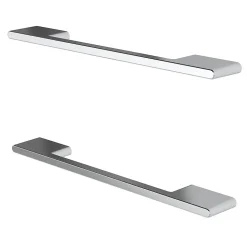 Poignée de meuble de cuisine GoodHome Cacao chromé L. 22 cm, 2 pièces