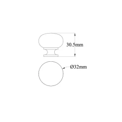 Poignée de meuble de cuisine GoodHome Chervil noir L. 3,2 cm, 2 pièces