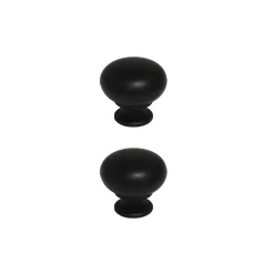 Poignée de meuble de cuisine GoodHome Chervil noir L. 3,2 cm, 2 pièces