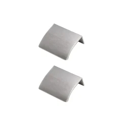 Poignée de meuble de cuisine GoodHome Pequin effet inox L. 5 cm, 2 pièces