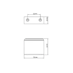 Poignée de meuble de cuisine GoodHome Pequin effet inox L. 5 cm, 2 pièces