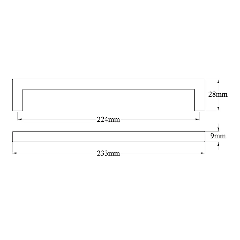 Poignée de meuble de cuisine GoodHome Golpar effet laiton L. 23,3 cm, 2 pièces