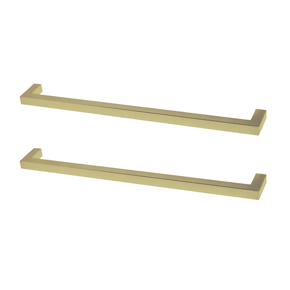 Poignée de meuble de cuisine GoodHome Golpar effet laiton L. 23,3 cm, 2 pièces