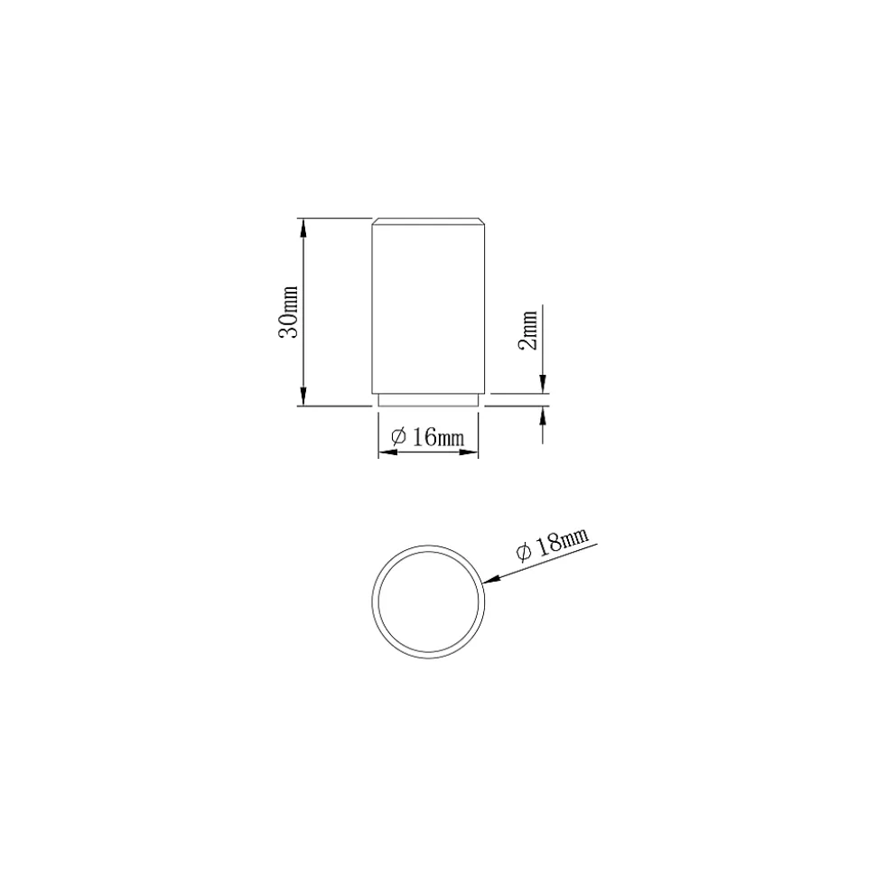 Poignée de meuble de cuisine GoodHome Dukkah effet inox L. 1,8 cm, 2 pièces