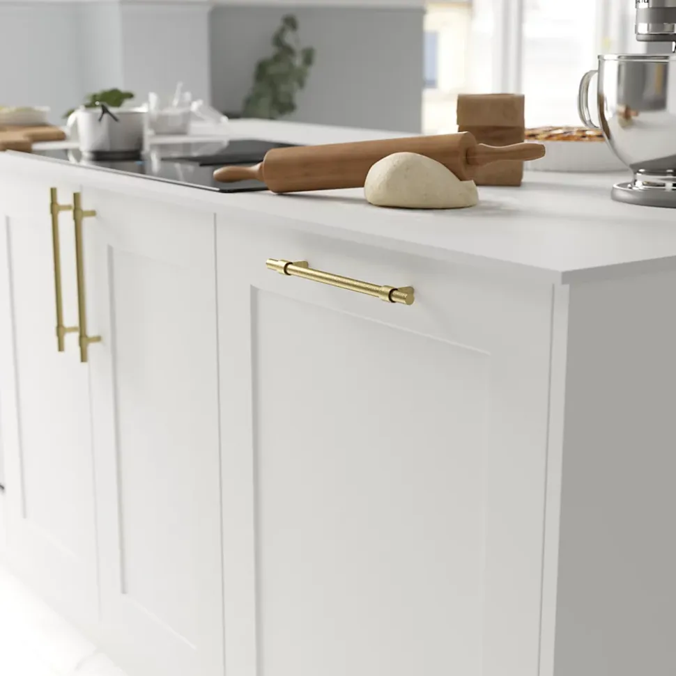 Poignée de meuble de cuisine GoodHome Dukkah doré L. 25,7 cm, 2 pièces