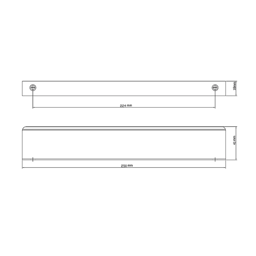 Poignée de meuble de cuisine GoodHome Pequin effet inox L. 25 cm, 2 pièces
