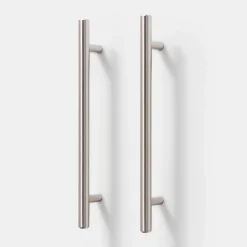 Poignée de meuble de cuisine GoodHome Annatto Argent L. 22 cm, 2 pièces