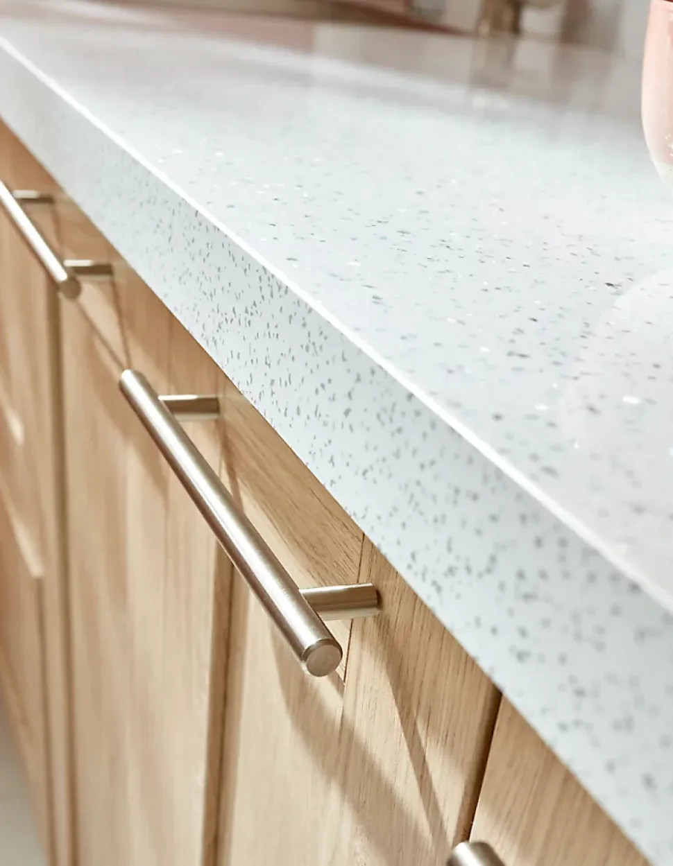 Poignée de meuble de cuisine GoodHome Annatto Argent L. 22 cm, 2 pièces