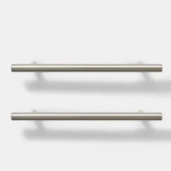 Poignée de meuble de cuisine GoodHome Annatto Argent L. 22 cm, 2 pièces