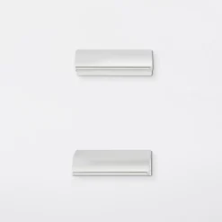 Poignée de meuble de cuisine GoodHome Andali Argent 4.7, 2 pièces