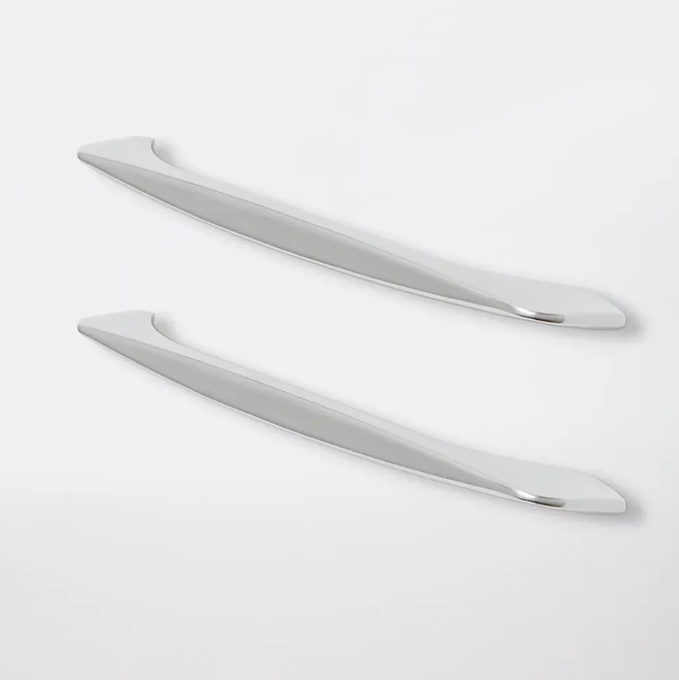 Poignée de meuble de cuisine GoodHome Cilantro Argent L. 21.8 cm, 2 pièces