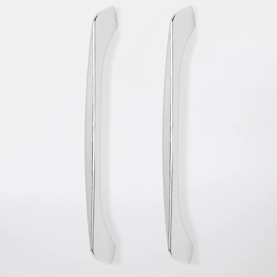 Poignée de meuble de cuisine GoodHome Cilantro Argent L. 21.8 cm, 2 pièces