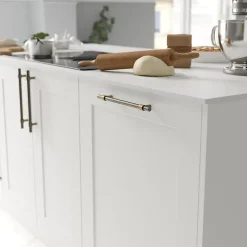 Poignée de meuble de cuisine GoodHome Dukkah effet laiton L. 25,7 cm, 2 pièces