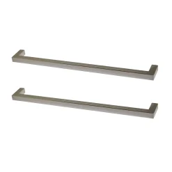 Poignée de meuble de cuisine GoodHome Golpar effet inox L. 23,3 cm, 2 pièces