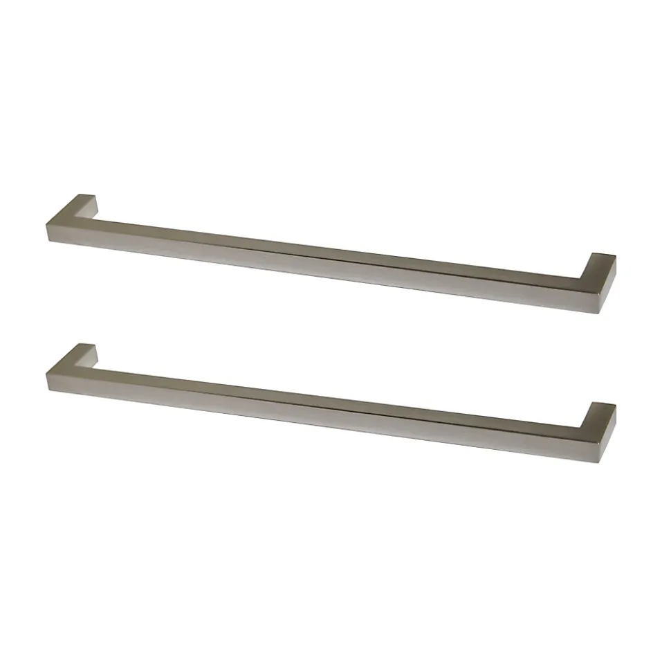 Poignée de meuble de cuisine GoodHome Golpar effet inox L. 23,3 cm, 2 pièces